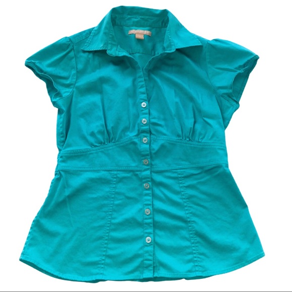 Womens, Tops, Banana Republic, Size 6, Turquoise, - Picture 5 of 5